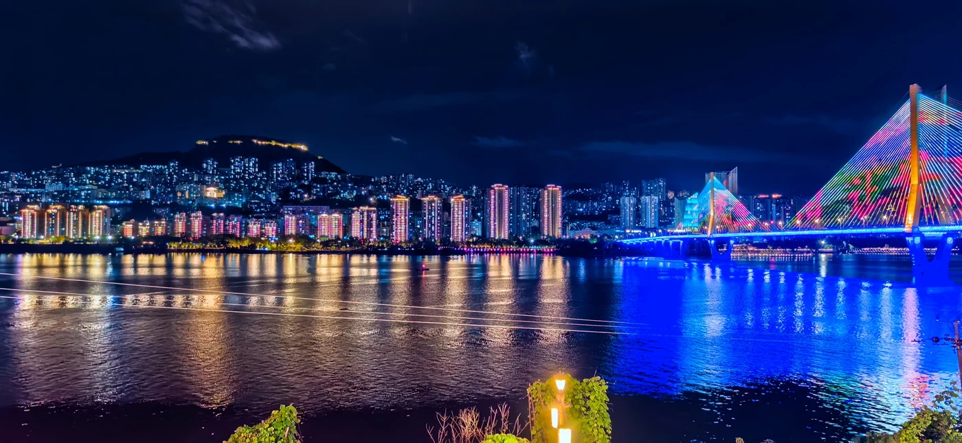 云阳长江大桥夜景几张随拍！